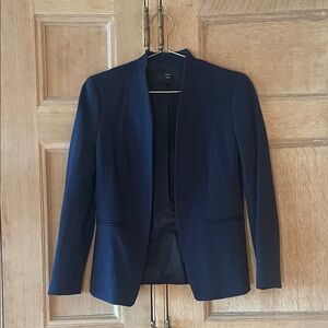 J. Crew 365 Collarless Navy Blazer, Size 4
